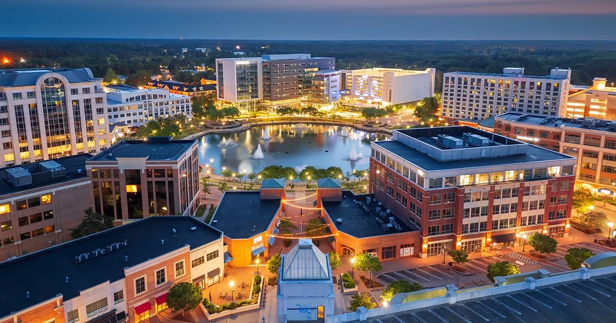 Cityscape view of Newport News, VA